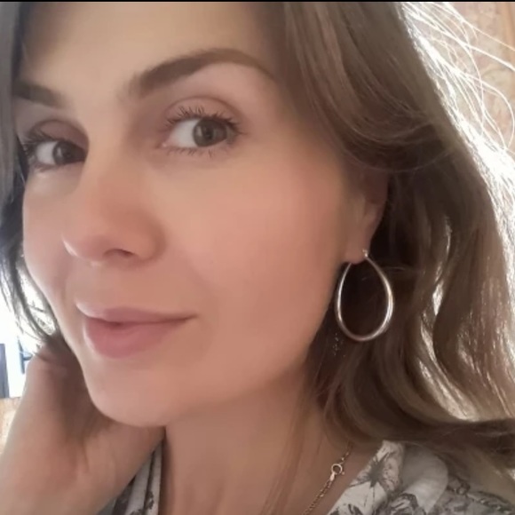 Sterling Silver Hoop Earrings - Picture 3 of 4